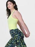 Sweaty Betty Athlete Crop Seamless Workout Top, Pomelo Green