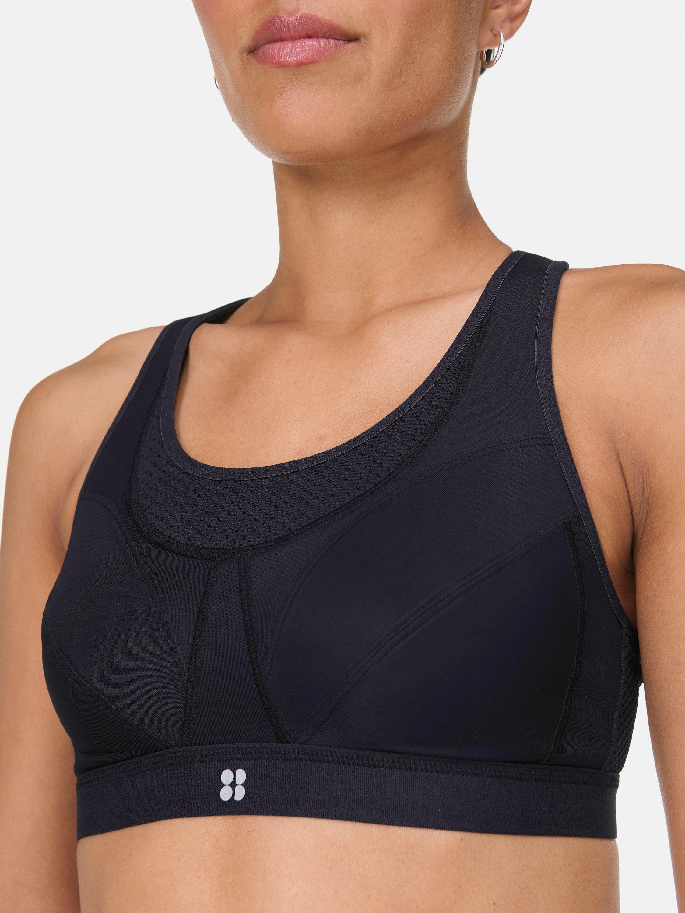 Product image 6 of 7, which shows Sweaty Betty Ultra Running Sports Bra, Black, 32B