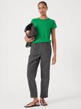 HUSH Slub Cotton Slim Fit T-Shirt, Peach, Vibrant Green