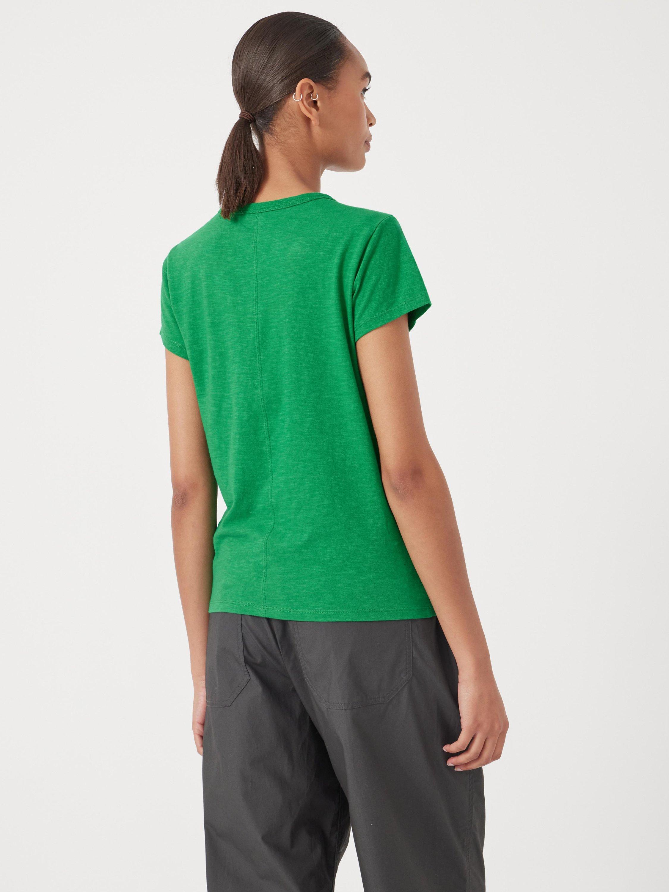 Product image 5 of 6, which shows HUSH Slub T-Shirt, Vibrant Green, XXS