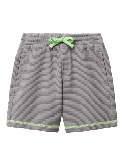 Benetton Kids' Jersey Shorts, Grey, Grey