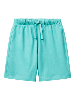 Benetton Kids' Drawstring Bermuda Shorts, Teal Green