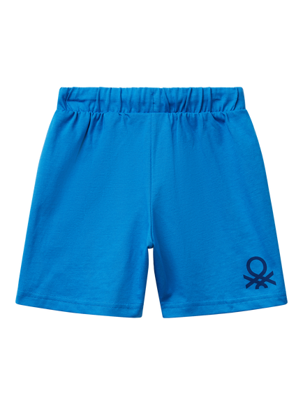 Benetton Kids' Jersey Shorts - view 2, Blue