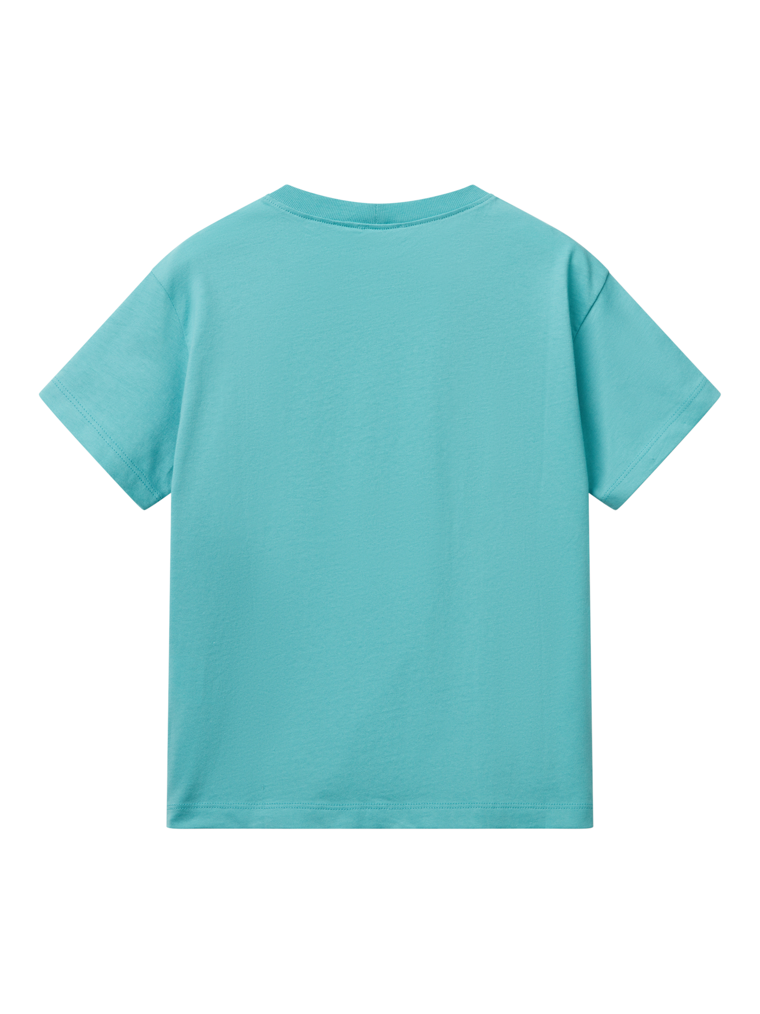 Product image 2 of 3, which shows Benetton Kids' Crew Neck T-Shirt, Teal, 6-7 years