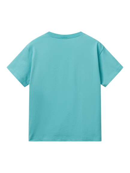 Benetton Kids' Crew Neck T-Shirt - view 2, Teal