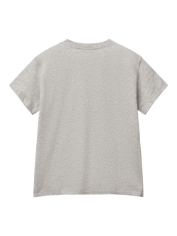 Benetton Kids' Crew Neck T-Shirt, Grey - view 2, Grey
