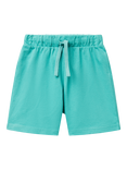 Benetton Kids' Jersey Shorts, Teal Green