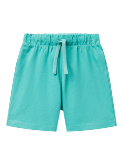 Benetton Kids' Jersey Shorts, Teal Green