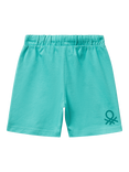 Benetton Kids' Jersey Shorts, Teal Green