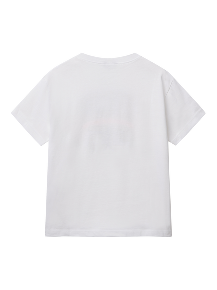 Benetton Kids' Crew Neck T-Shirt - view 2, White