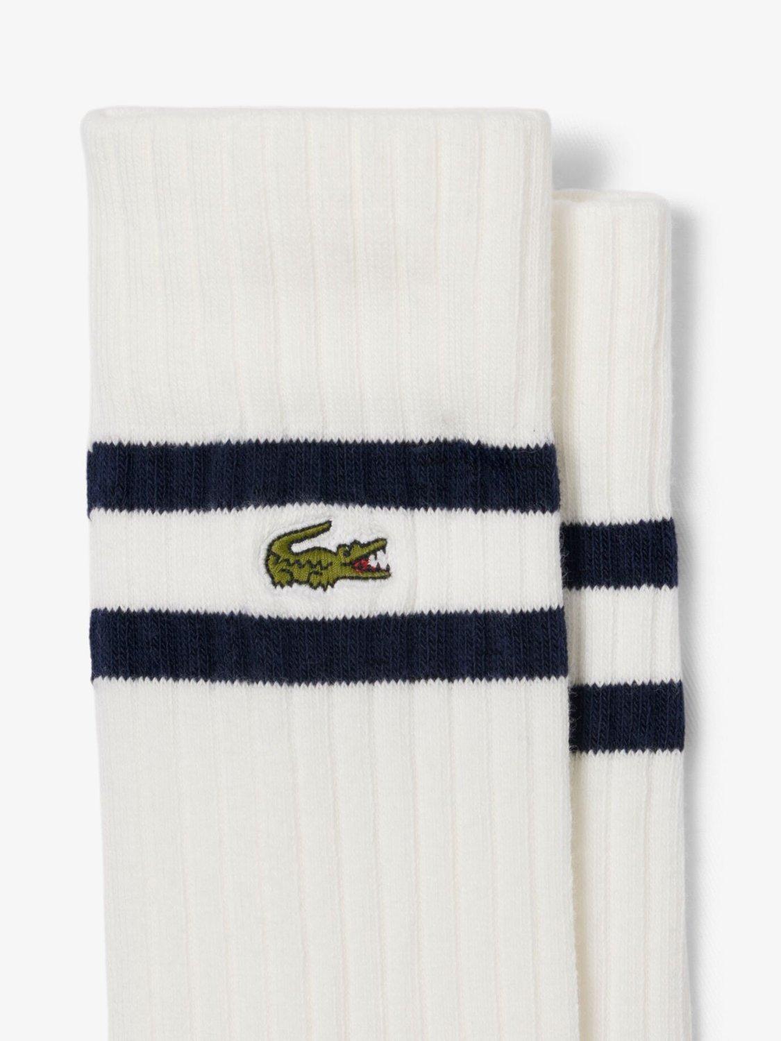 Product image 3 of 3, which shows Lacoste Striped Socks, Pack of 2, Multi, 9-11