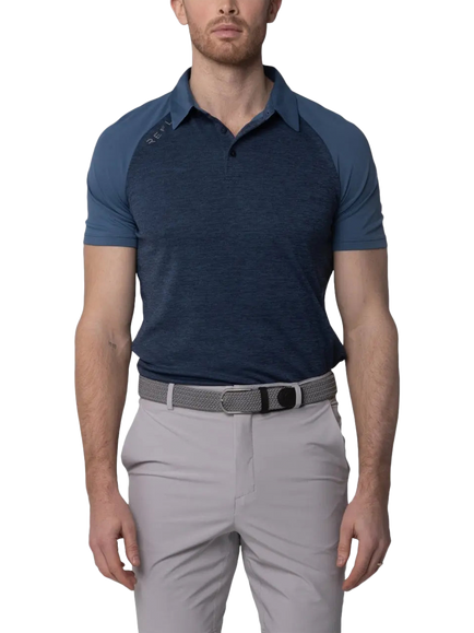 REFLO Tummel Short Sleeve Polo Shirt, Navy/Coronet Blue