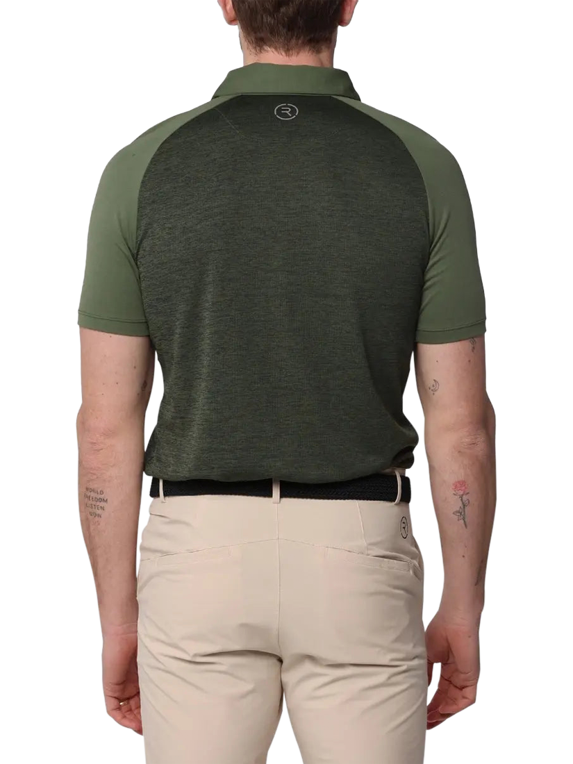 Product image 2 of 6, which shows REFLO Tummel Short Sleeve Polo Shirt, Pine Green, S