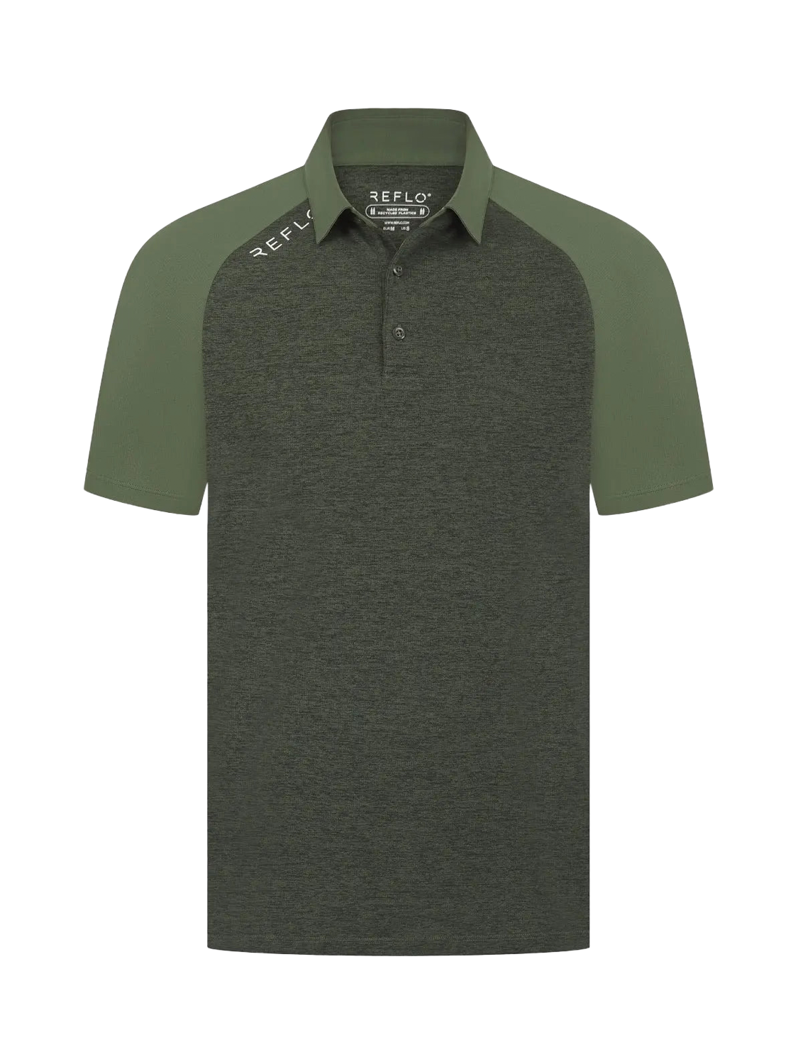 Product image 4 of 6, which shows REFLO Tummel Short Sleeve Polo Shirt, Pine Green, S