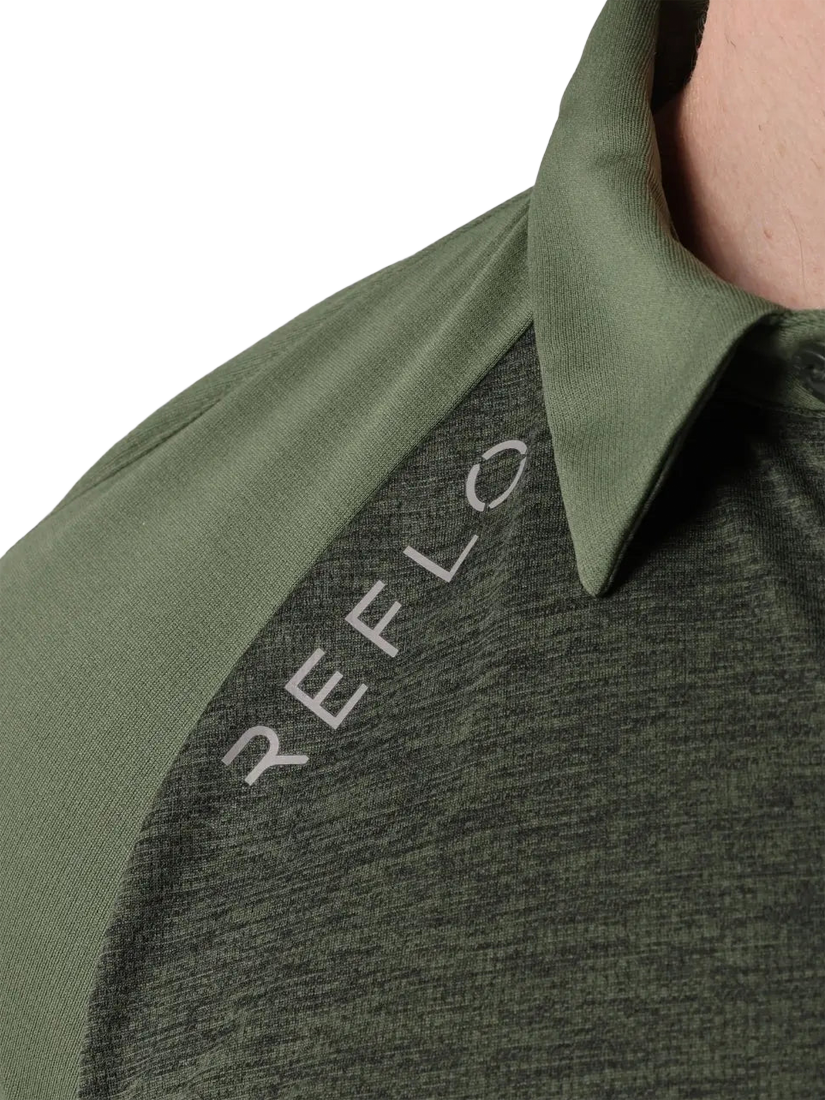 Product image 5 of 6, which shows REFLO Tummel Short Sleeve Polo Shirt, Pine Green, S