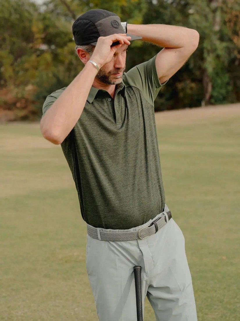 Product image 6 of 6, which shows REFLO Tummel Short Sleeve Polo Shirt, Pine Green, S