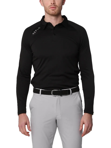 REFLO Bannock Recycled Polo Shirt, Black
