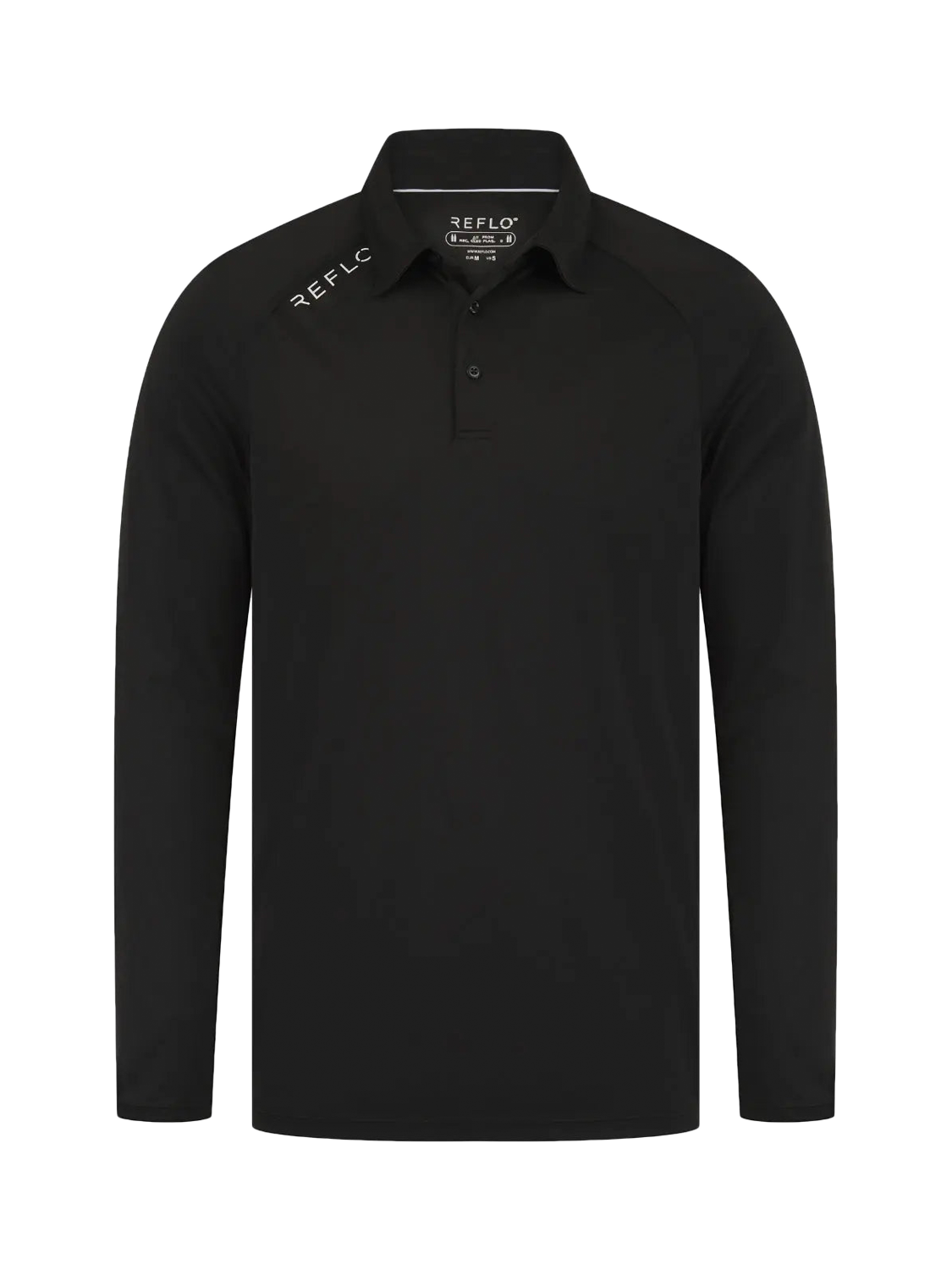 Product image 4 of 6, which shows REFLO Bannock Golf Polo Neck Top, Black, XL