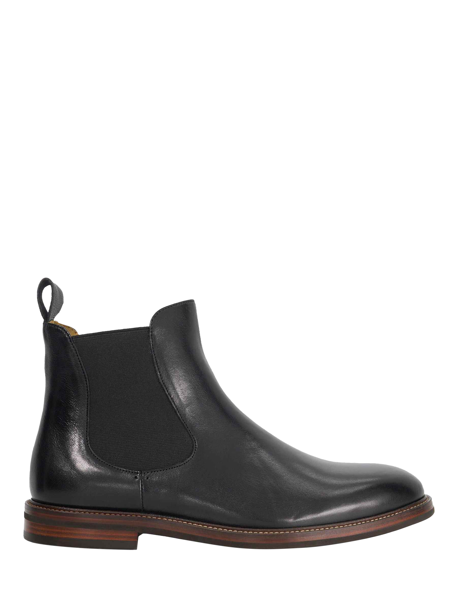 Product image 1 of 5, which shows Dune London Maisen Leather Ankle Boots, Black, 6|6.5