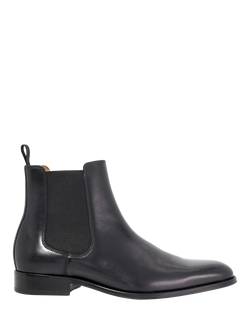 Dune London Manson Premium Leather Chelsea Boots, Black