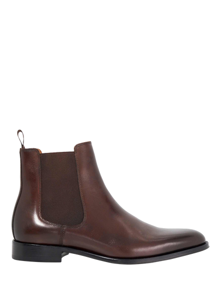 Dune London Manson Premium Leather Chelsea Boots, Brown