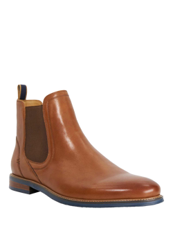 Dune London Mckinley Leather Chelsea Boots, Tan - view 2, Tan