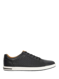 Dune London Tezzy Weave Lace Up Trainers, Black