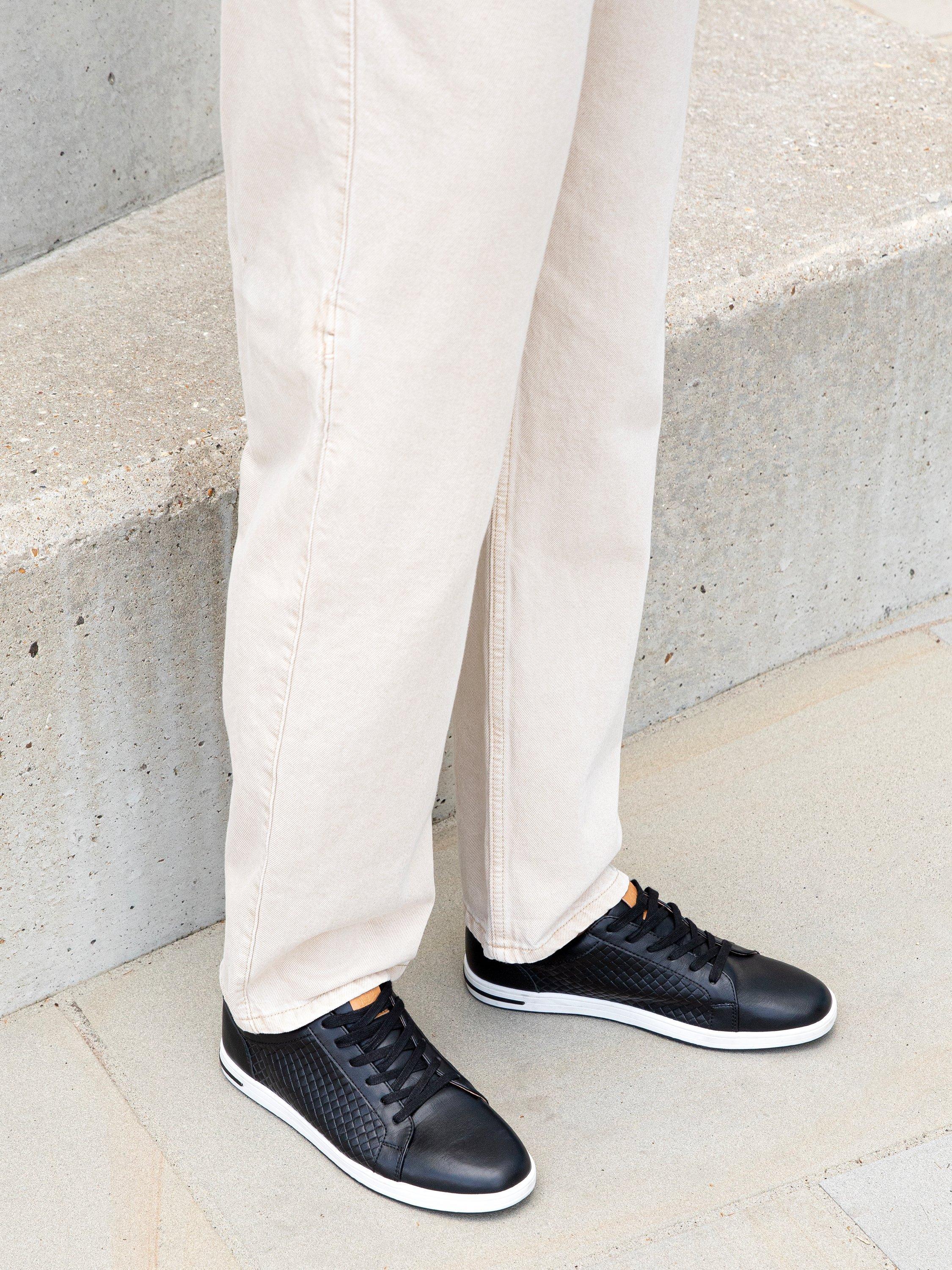 Product image 2 of 7, which shows Dune London Tezzy Weave Lace Up Trainers, Black, EU40