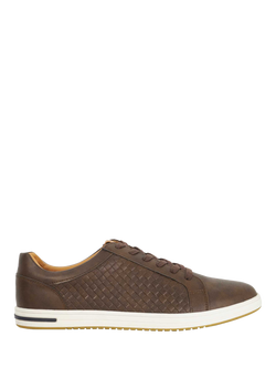 Dune London Tezzy Weave Lace Up Trainers, Brown