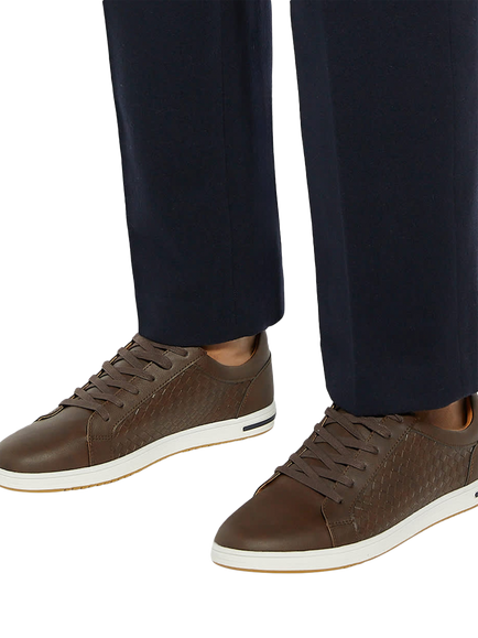 Dune London Tezzy Weave Lace Up Trainers - view 2, Brown