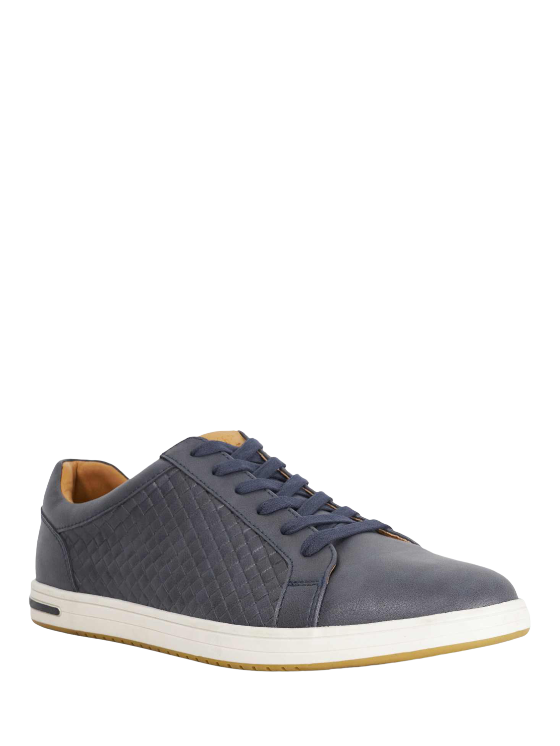 Product image 2 of 6, which shows Dune London Tezzy Weave Lace Up Trainers, Navy, EU40