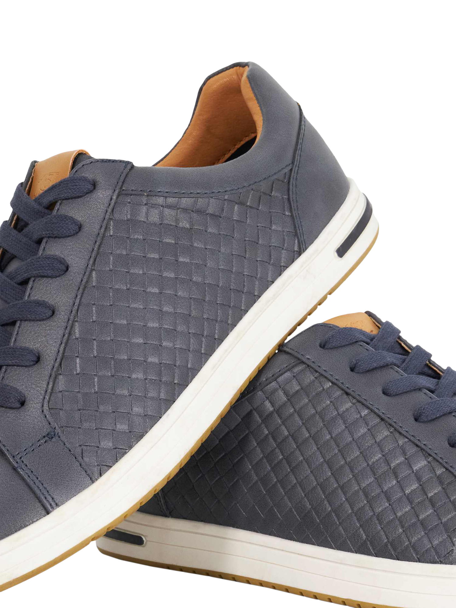 Product image 5 of 6, which shows Dune London Tezzy Weave Lace Up Trainers, Navy, EU40