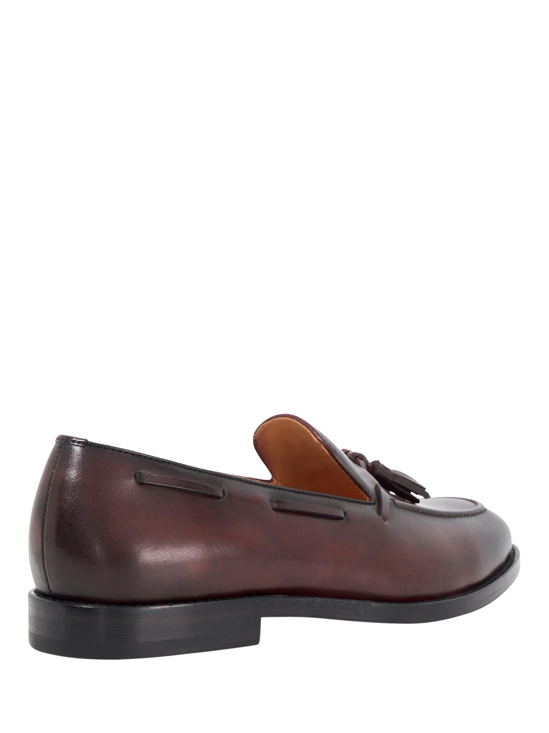 Product image 3 of 5, which shows Dune London Sandders Leather Tassle Loafers, Bordo, EU40