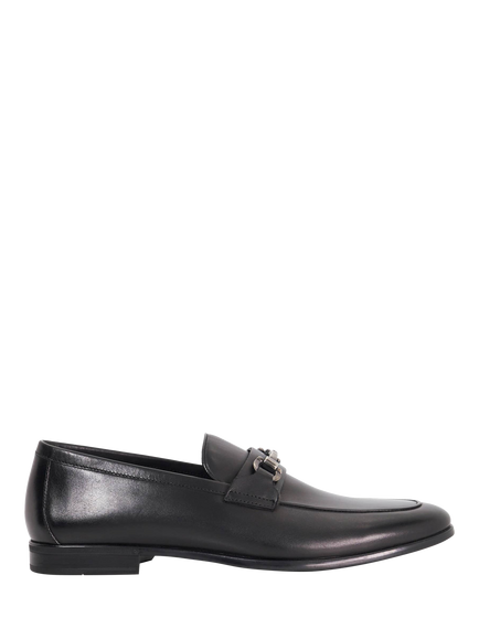 Dune London Seymore Leather Flex Sole Trim Loafers, Black, Black