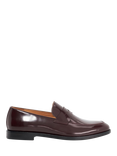 Dune London Surrey Leather Penny Loafers, Burgundy
