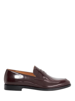 Dune London Surrey Premium Leather Sole Penny Loafers, Burgundy