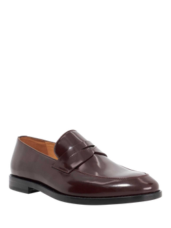 Dune London Surrey Premium Leather Sole Penny Loafers - view 2, Burgundy