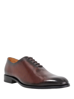 Dune London Sylvester Premium Wholecut Leather Sole Lace Up Shoes - view 2, Dark Brown