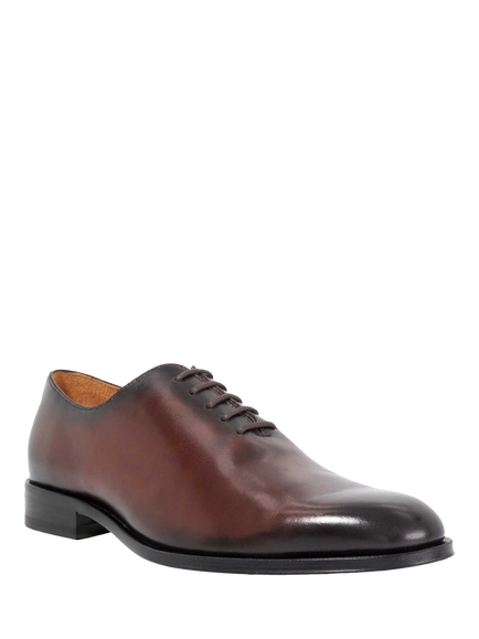 Dune London Sylvester Premium Wholecut Leather Sole Lace Up Shoes - view 2, Dark Brown
