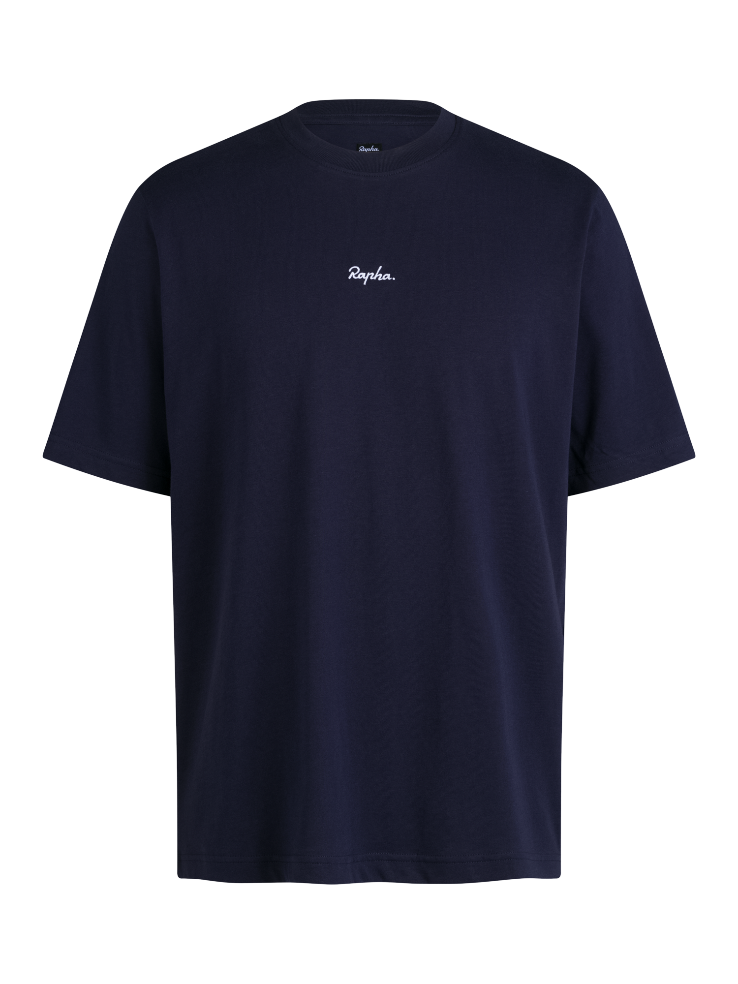 Product image 1 of 2, which shows Rapha Men's Regular Cotton T-Shirt, Navy, M