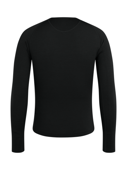Rapha Men's Merino Long Sleeve Base Layer, Black - view 2, Black