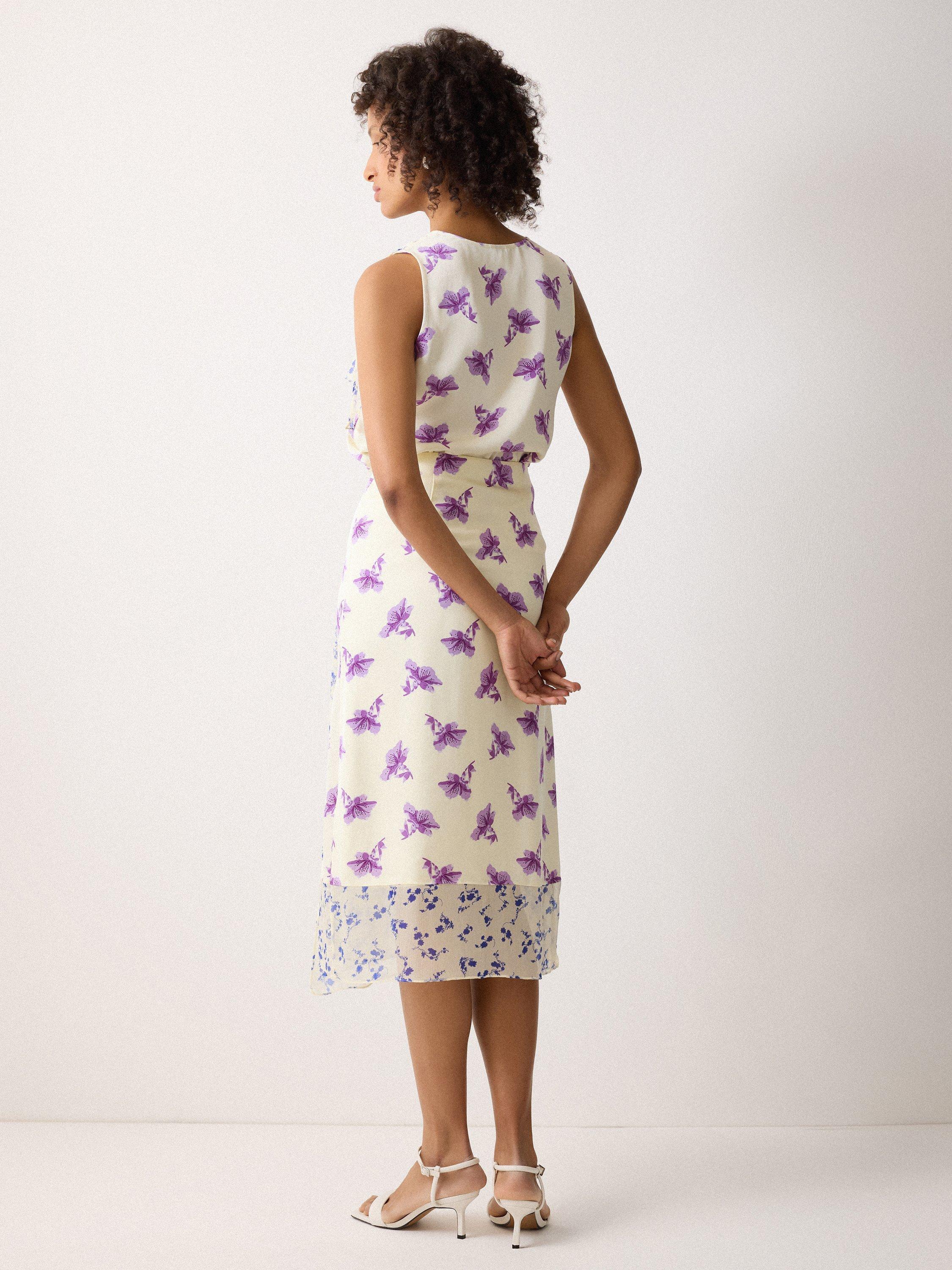 Product image 2 of 5, which shows Jigsaw Lily Pure Silk Drape Top, Purple, 6
