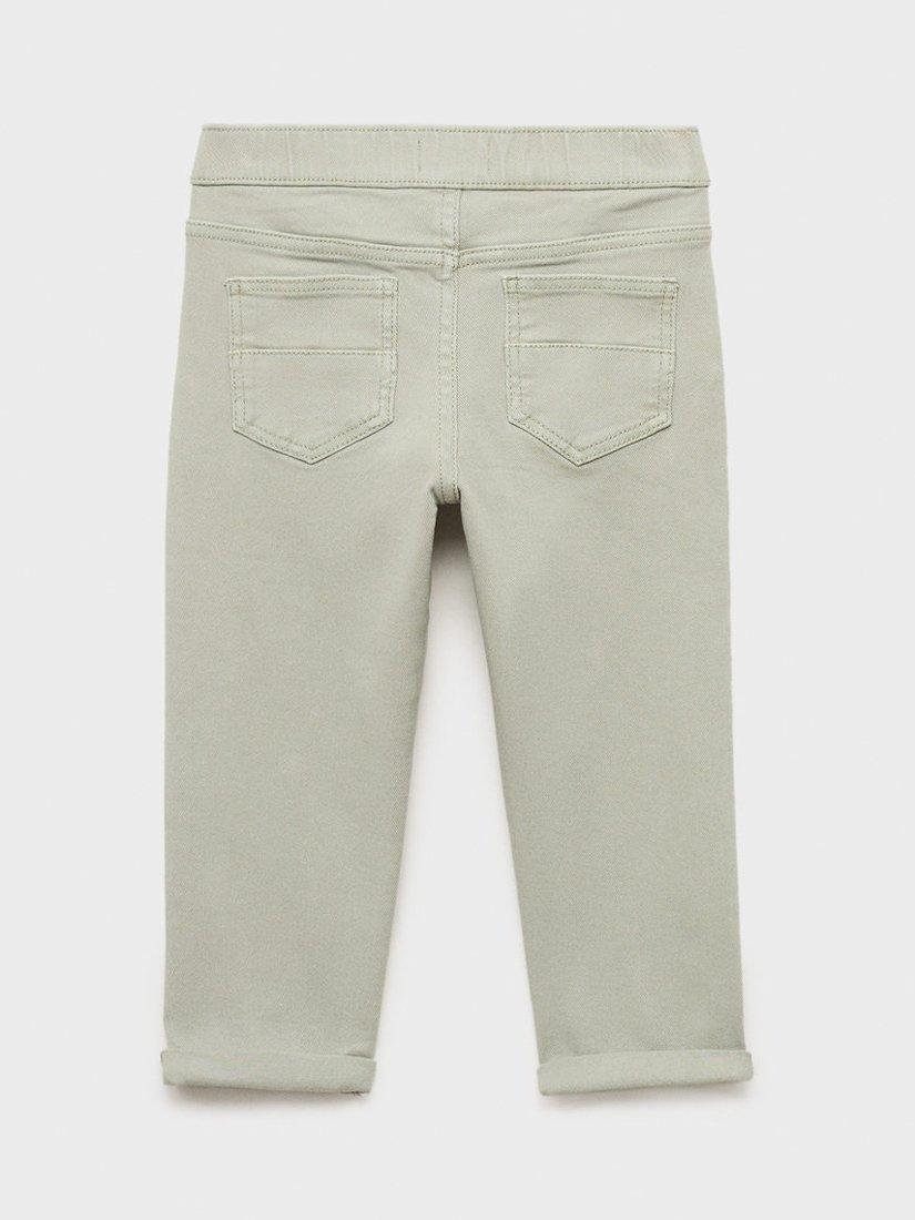 Product image 3 of 5, which shows Mango Kids' Lima Cotton Blend Rolled Hem Jeans, Green, 12-18 months