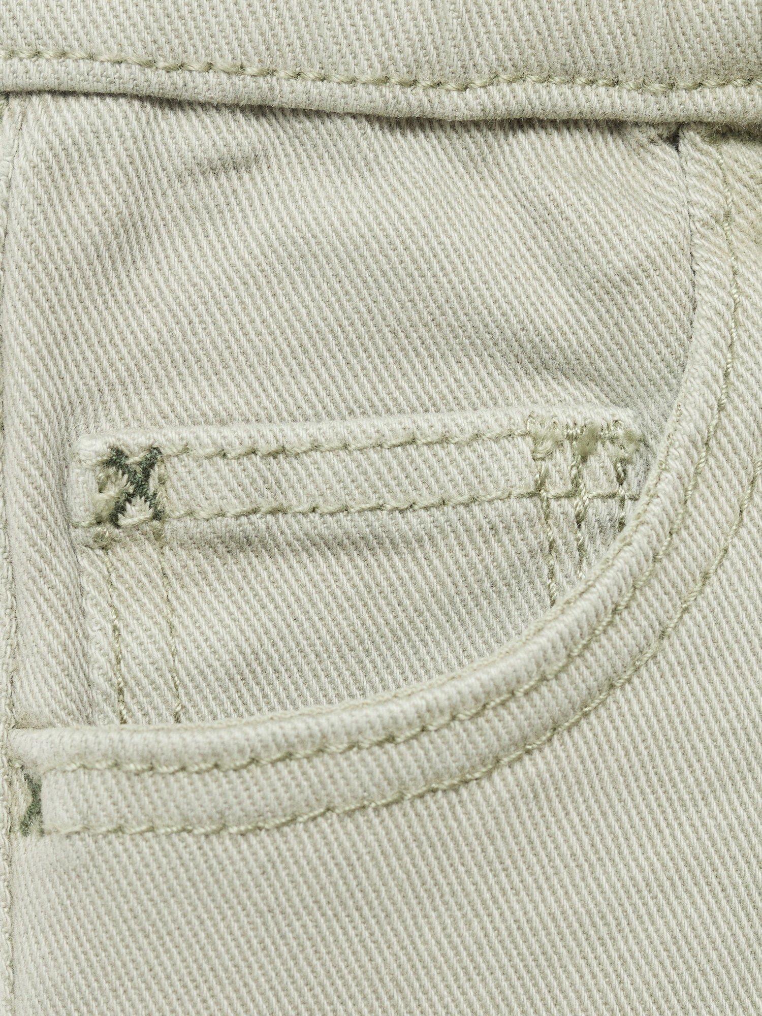 Product image 4 of 5, which shows Mango Kids' Lima Cotton Blend Rolled Hem Jeans, Green, 12-18 months