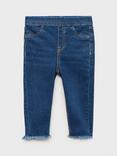 Mango Kids' Carmen Cotton Blend Skinny Jeggings, Open Blue