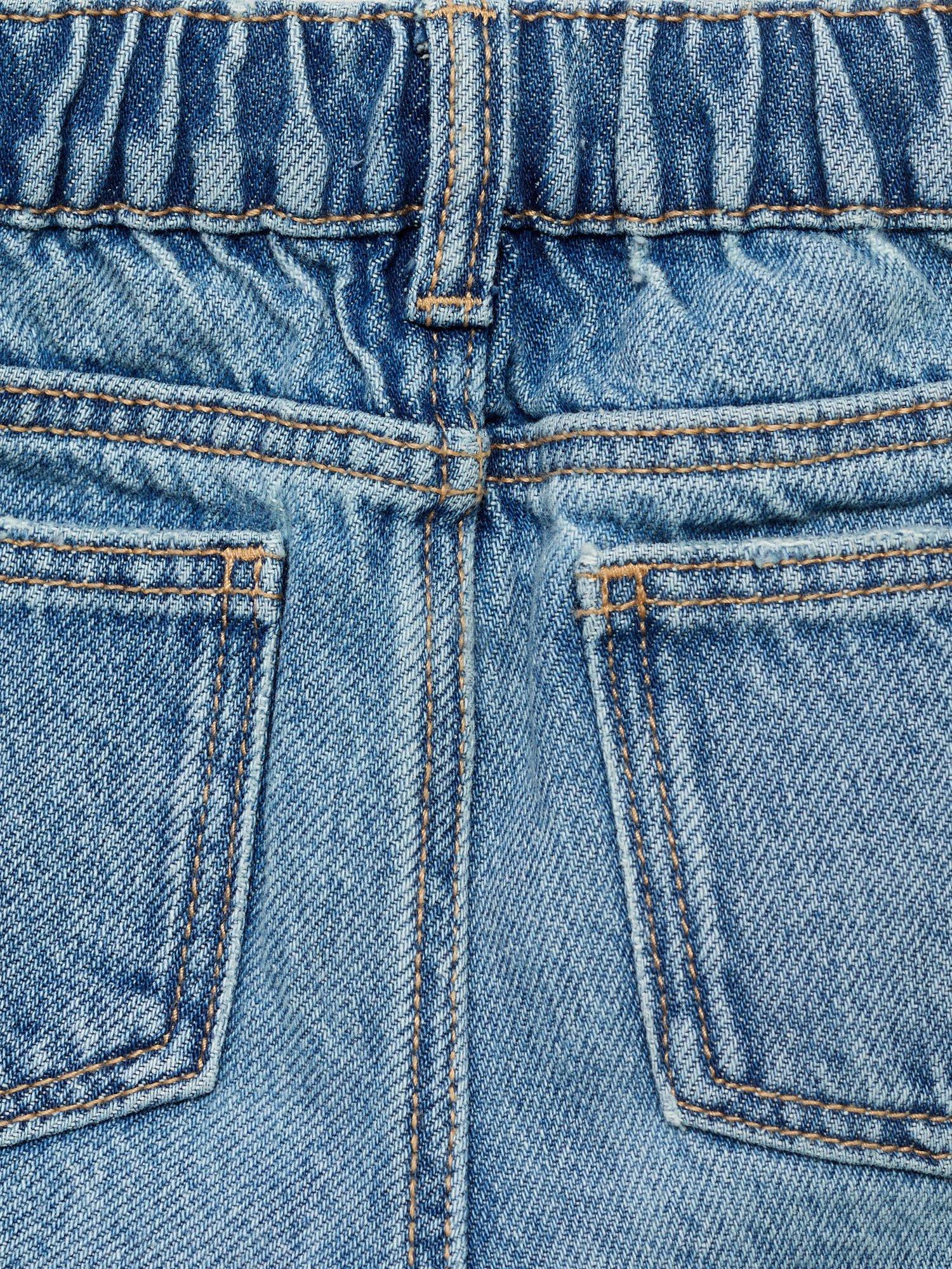 Product image 4 of 5, which shows Mango Kids' Wide Leg Culotte Jeans, Medium Blue, 9-12 months