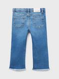 Mango Kids' Cotton Blend Frayed Flared Jeans