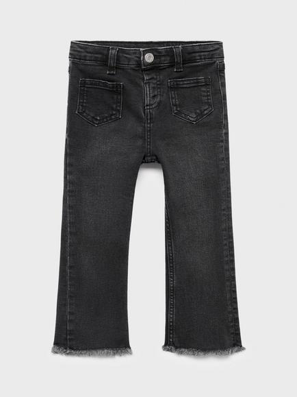 Mango Kids' Flared Denim Jeans, Open Grey, Open Grey