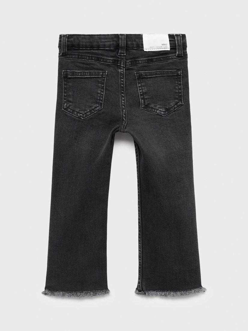 Product image 2 of 4, which shows Mango Kids' Flared Denim Jeans, Open Grey, 4-5 years