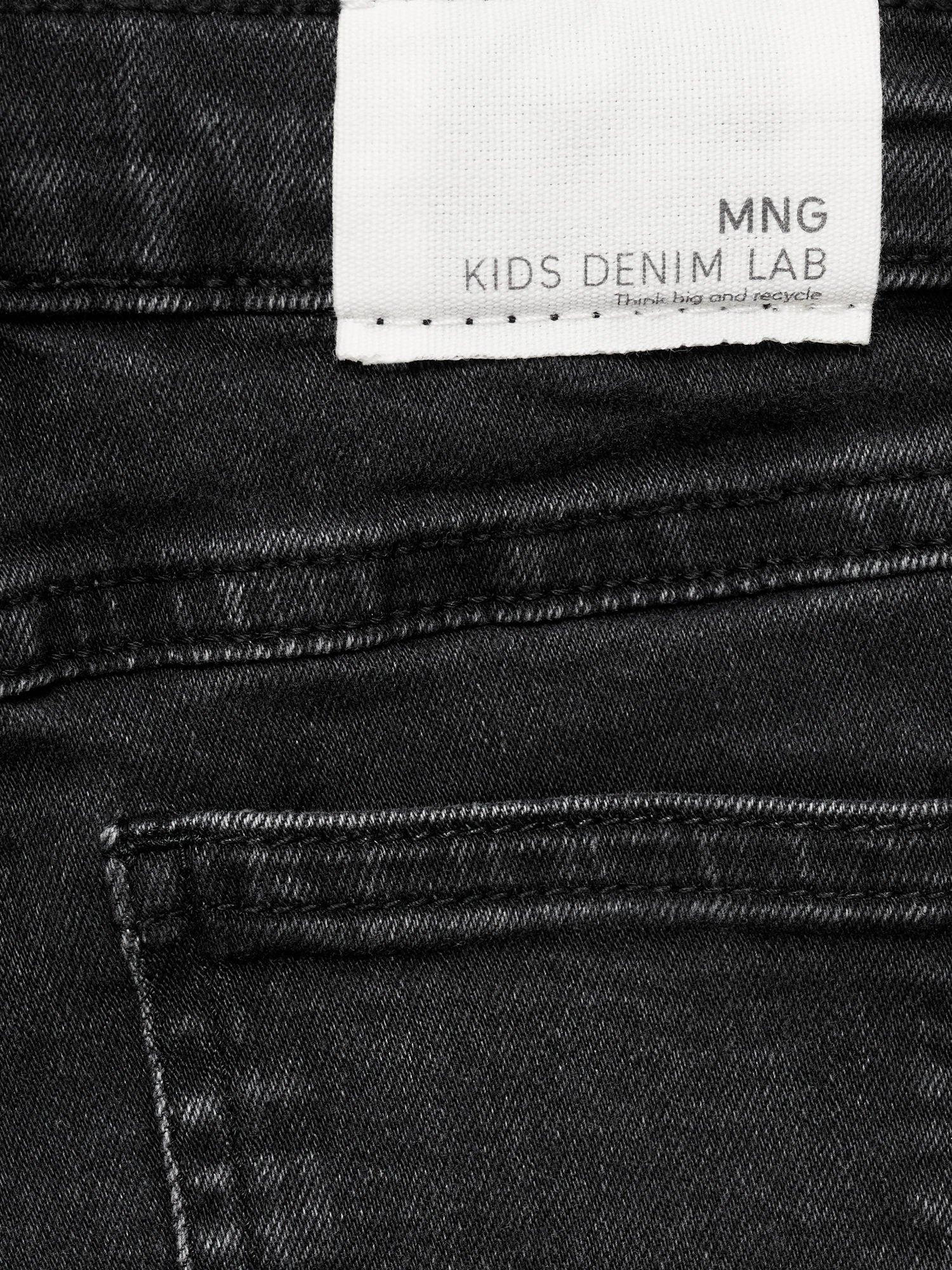 Product image 3 of 4, which shows Mango Kids' Flared Denim Jeans, Open Grey, 4-5 years